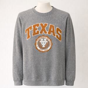 VTG Univ of Texas Longhorns Gray Crewneck Sweatshirt L